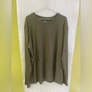 Men's Long Sleeve Tee Shirts Plain Classic T-Shirts Crew Neck Loose Casual XXL